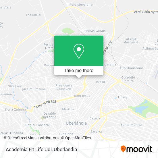 Academia Fit Life Udi map