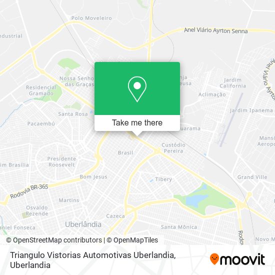 Mapa Triangulo Vistorias Automotivas Uberlandia