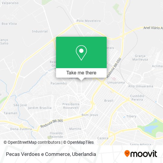 Pecas Verdoes e Commerce map