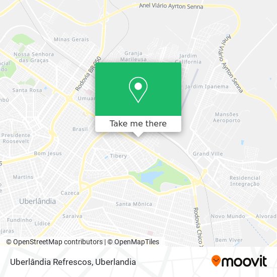 Mapa Uberlândia Refrescos