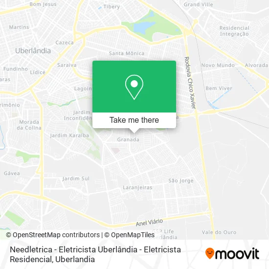 Needletrica - Eletricista Uberlândia - Eletricista Residencial map
