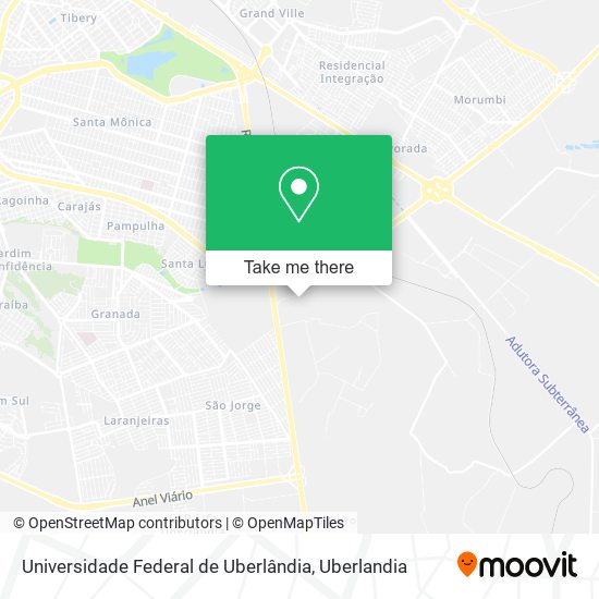 Universidade Federal de Uberlândia map