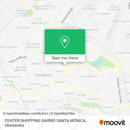 CENTER SHOPPING BAIRRO SANTA MÔNICA map