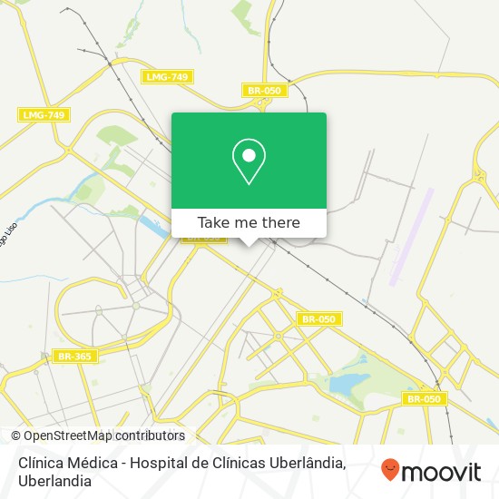 Clínica Médica - Hospital de Clínicas Uberlândia map