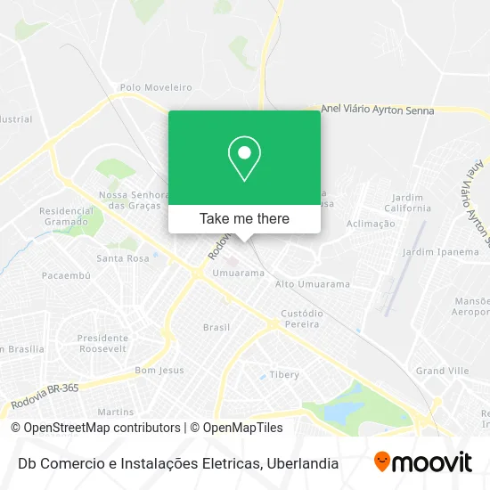 Db Comercio e Instalações Eletricas map
