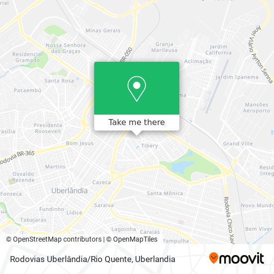 Mapa Rodovias Uberlândia/Rio Quente