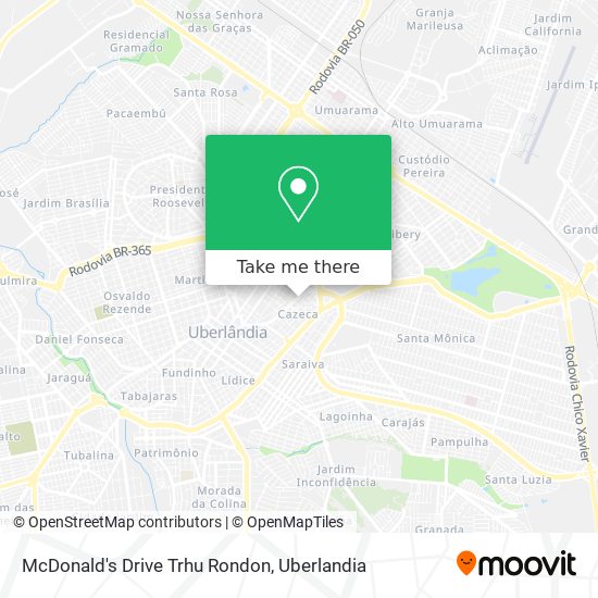 Mapa McDonald's Drive Trhu Rondon