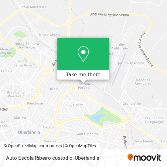 Mapa Auto Escola Ribeiro custodio