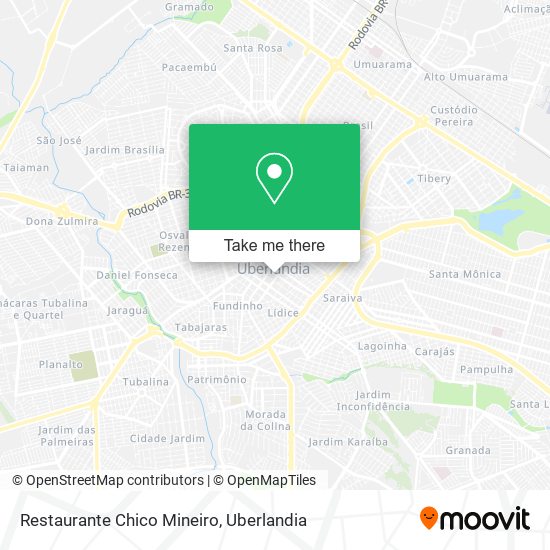 Mapa Restaurante Chico Mineiro