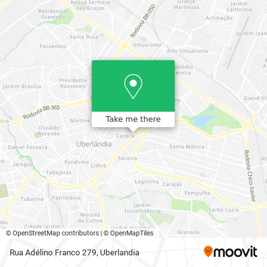 Mapa Rua Adélino Franco 279