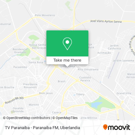 Mapa TV Paranaiba - Paranaiba FM