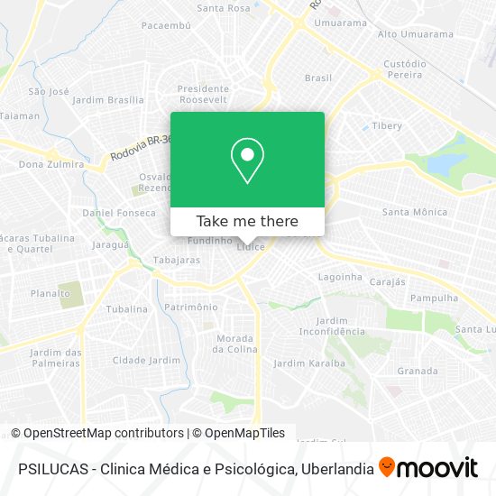 Mapa PSILUCAS - Clinica Médica e Psicológica