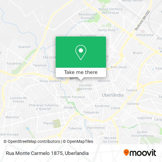 Mapa Rua Monte Carmelo 1875