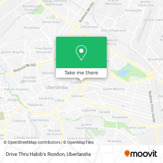 Mapa Drive Thru Habib's Rondon