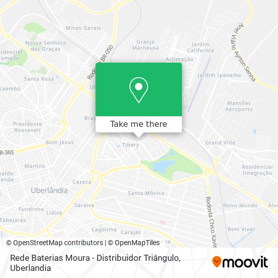 Mapa Rede Baterias Moura - Distribuidor Triângulo