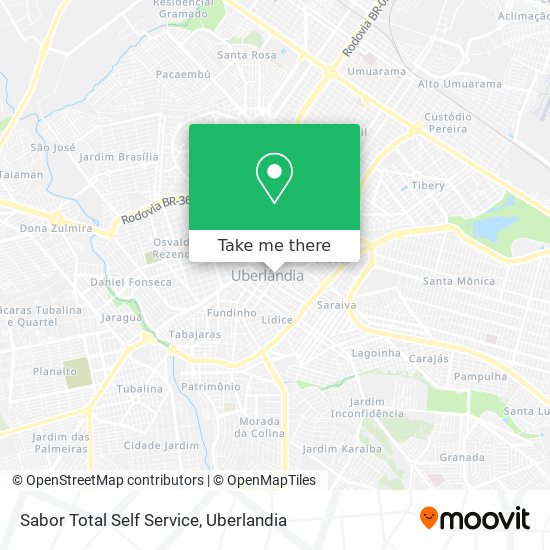 Sabor Total Self Service map