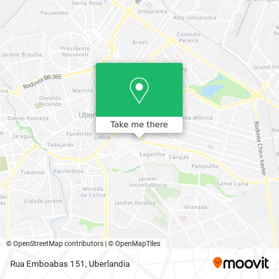 Rua Emboabas 151 map