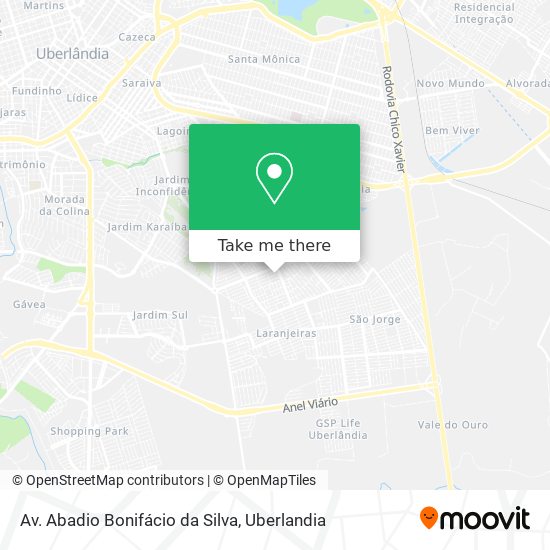 Mapa Av. Abadio  Bonifácio da Silva