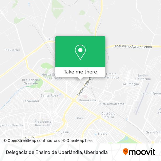 Mapa Delegacia de Ensino de Uberlândia