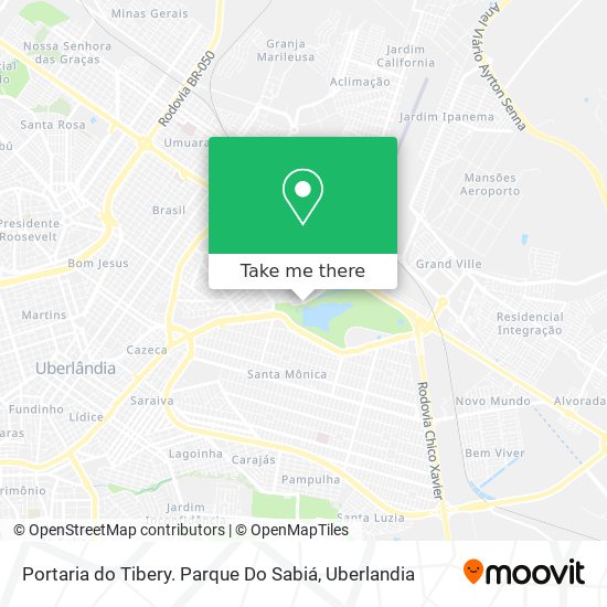 Mapa Portaria do Tibery. Parque Do Sabiá