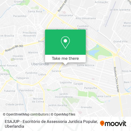 How to get to ESAJUP - Escritório de Assessoria Jurídica Popular in  Uberlândia by Bus?