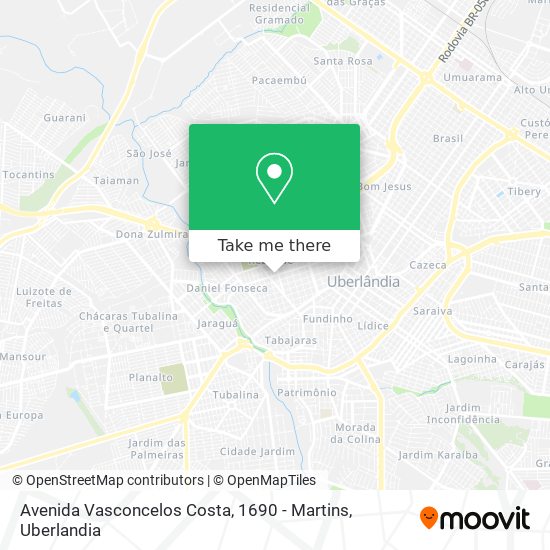 Mapa Avenida Vasconcelos Costa, 1690 - Martins