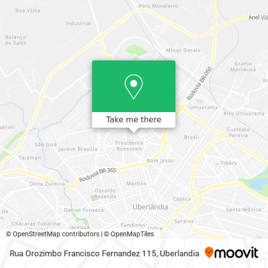 Mapa Rua Orozimbo Francisco Fernandez 115