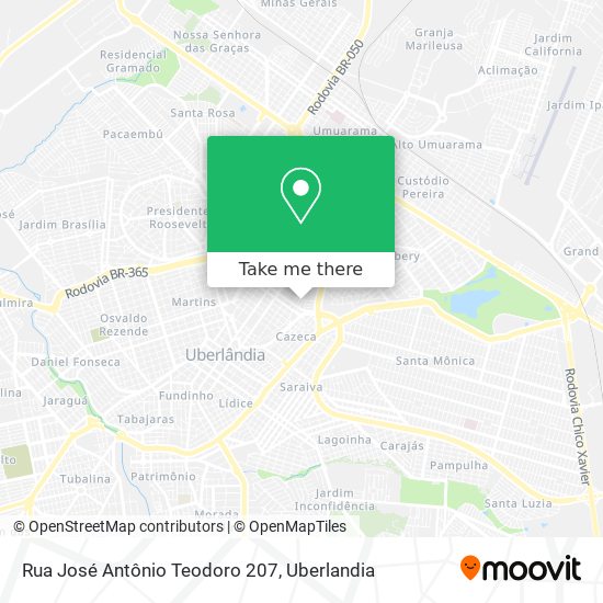 Rua José Antônio Teodoro 207 map