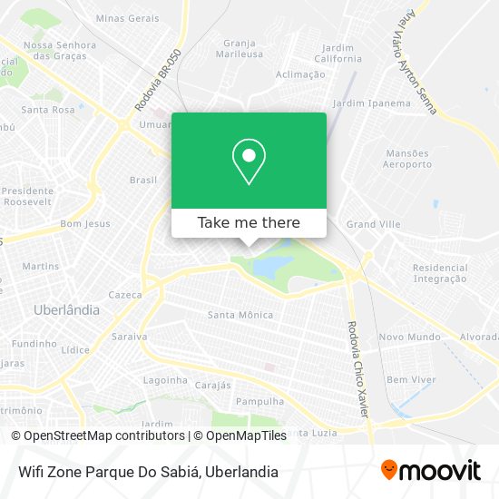 Wifi Zone Parque Do Sabiá map