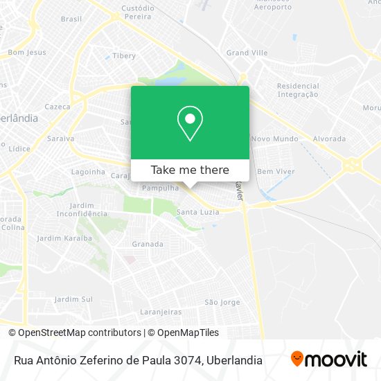 Mapa Rua Antônio Zeferino de Paula 3074