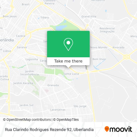 Rua Clarindo Rodrigues Rezende 92 map