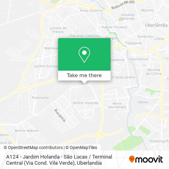 A124 - Jardim Holanda - São Lucas / Terminal Central (Via Cond. Vila Verde) map