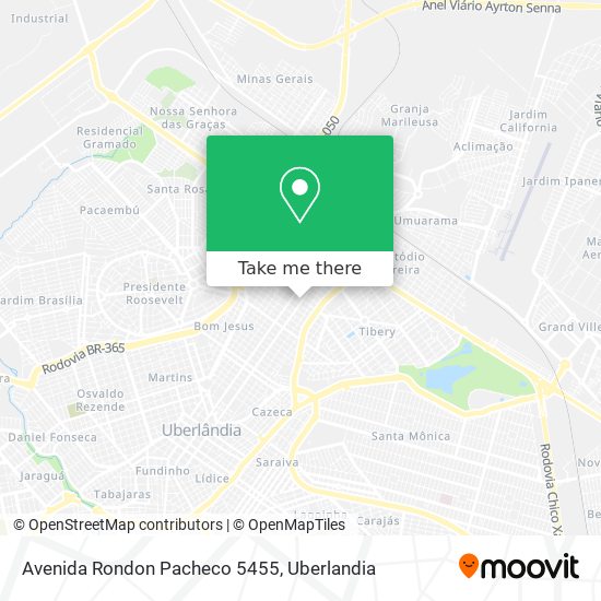 Mapa Avenida Rondon Pacheco 5455