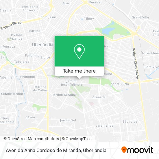 Mapa Avenida Anna Cardoso de Miranda