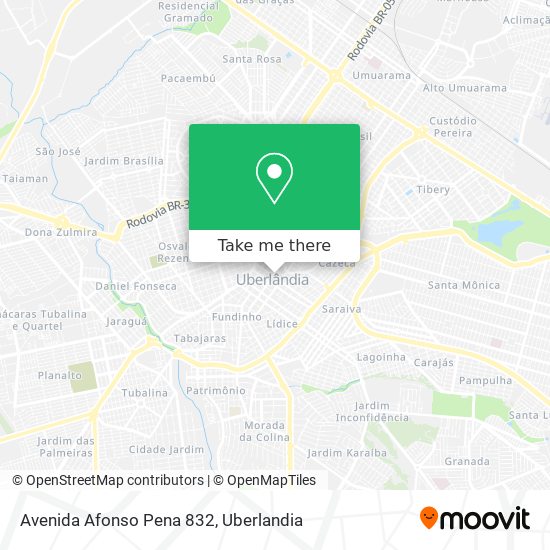 Mapa Avenida Afonso Pena 832