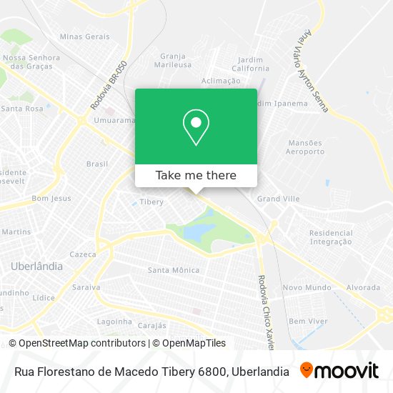 Rua Florestano de Macedo Tibery 6800 map