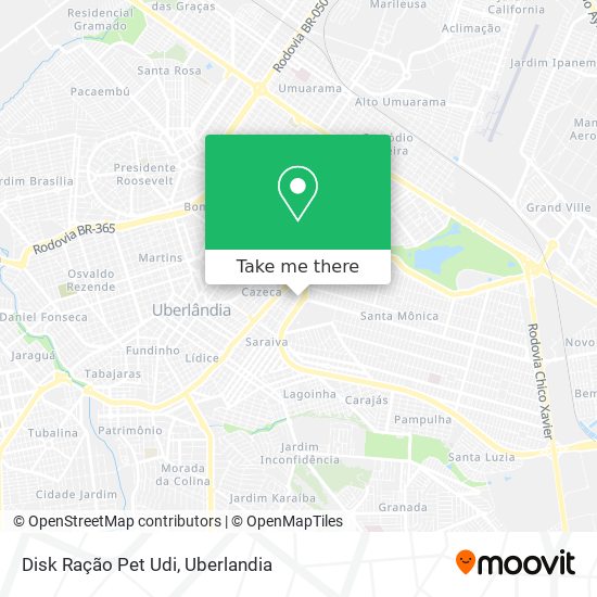 Disk Ração Pet Udi map