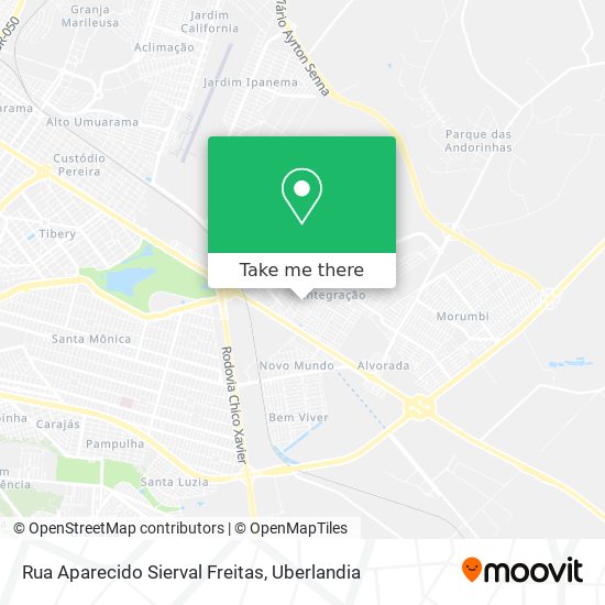 Mapa Rua Aparecido Sierval Freitas