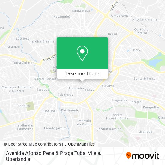 Mapa Avenida Afonso Pena & Praça Tubal Vilela