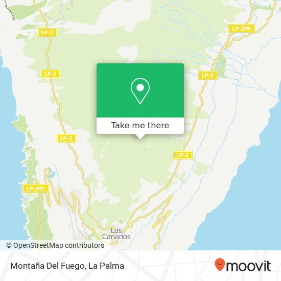 Montaña Del Fuego map