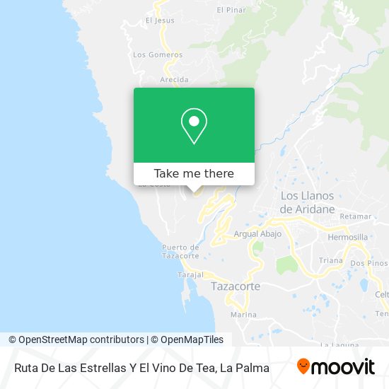 Ruta De Las Estrellas Y El Vino De Tea map
