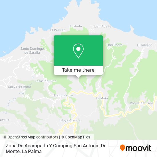 Zona De Acampada Y Camping San Antonio Del Monte map