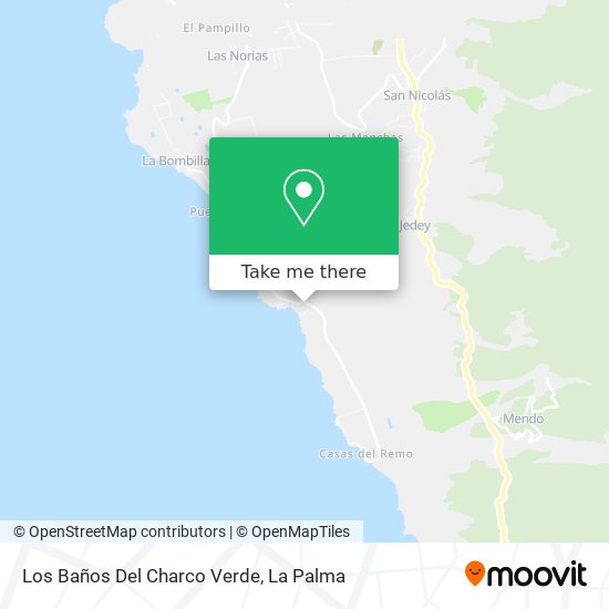 Los Baños Del Charco Verde map