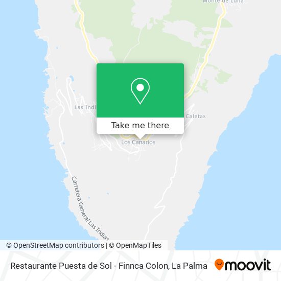 Restaurante Puesta de Sol - Finnca Colon map