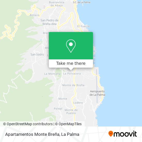 mapa Apartamentos Monte Breña