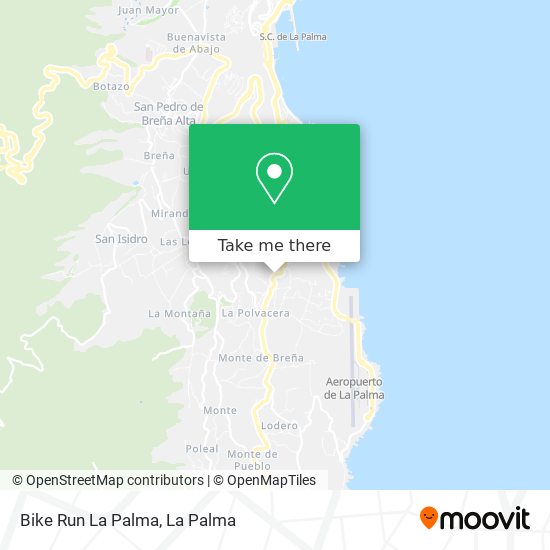 Bike Run La Palma map