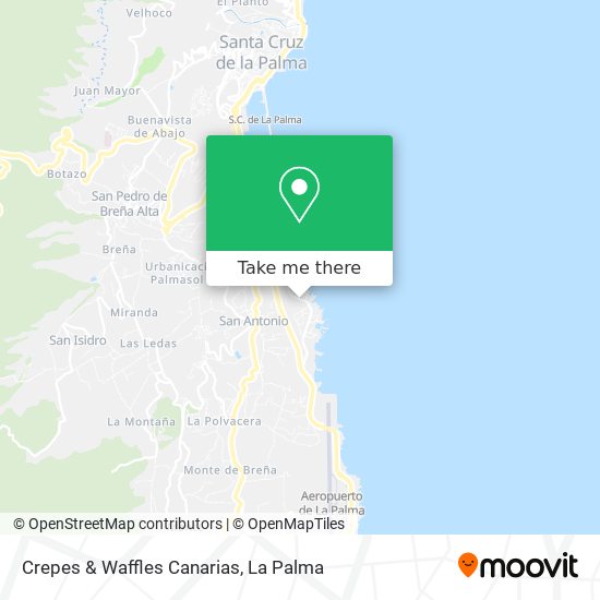 Crepes & Waffles Canarias map