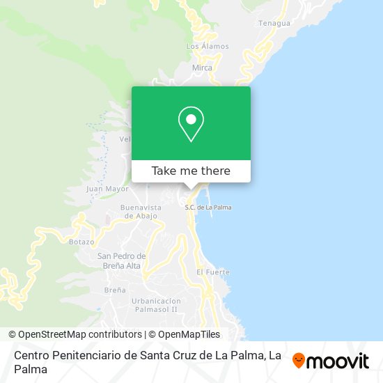 mapa Centro Penitenciario de Santa Cruz de La Palma
