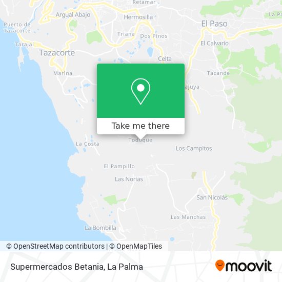 Supermercados Betania map