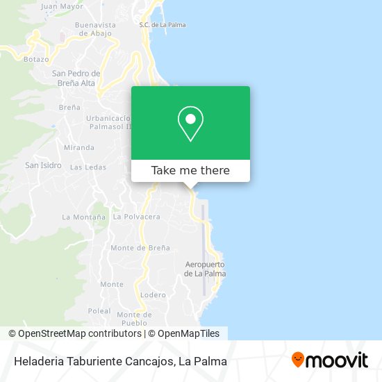 Heladeria Taburiente Cancajos map